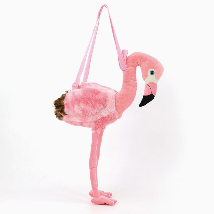 Flamingo Plush Backpack