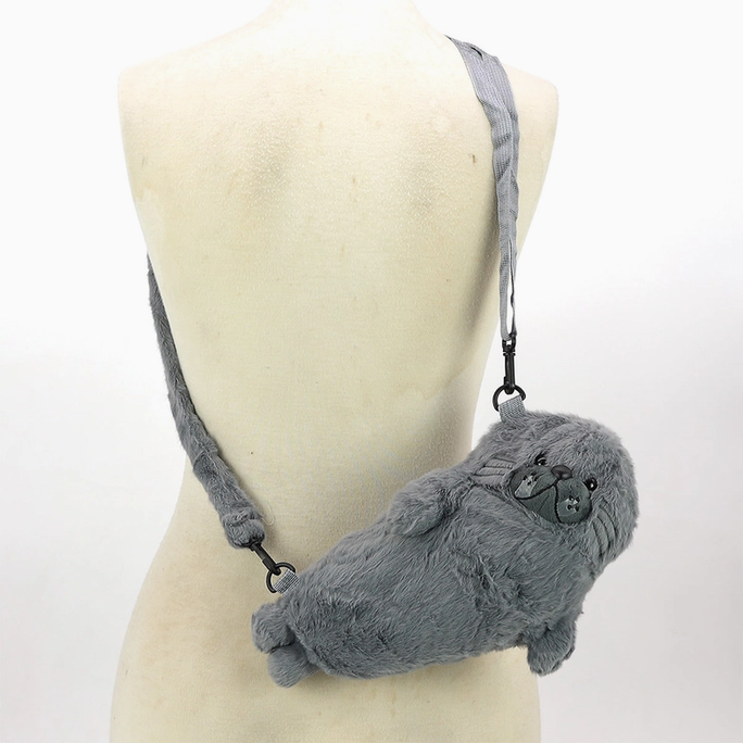Furry Seal Crossbody Bag