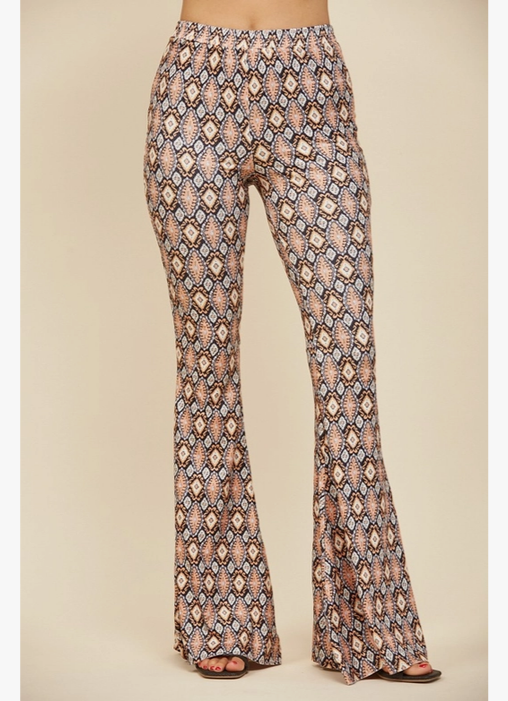 Women's Geo Print Bellbottom Leggings