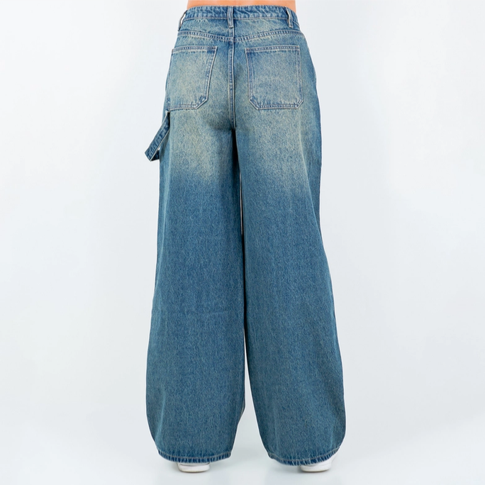 Women's Wide Leg Vintage Blue Jeans