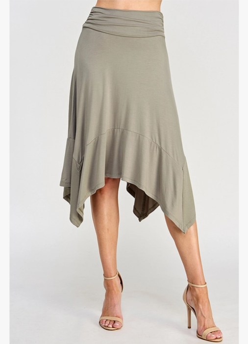 Women's Handkerchief Midi Skirt