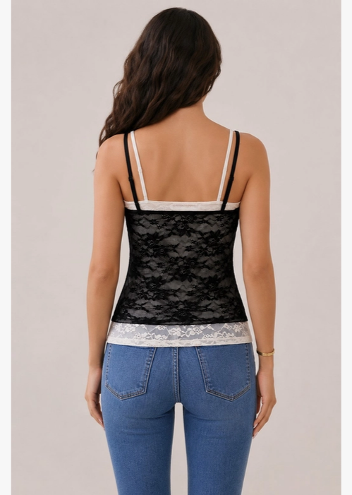 Women's Faux Layered Cami Top