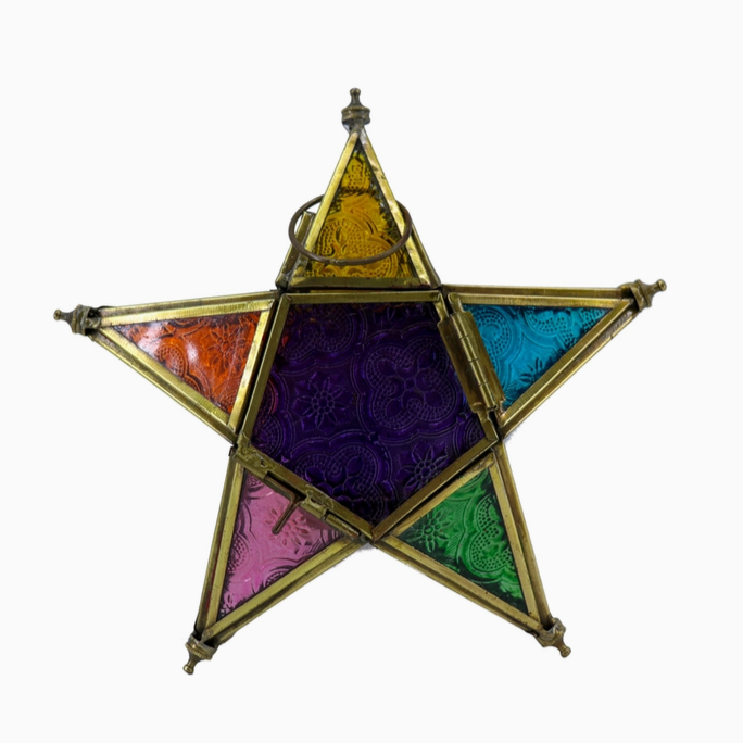 Iron and Glass Star Lantern