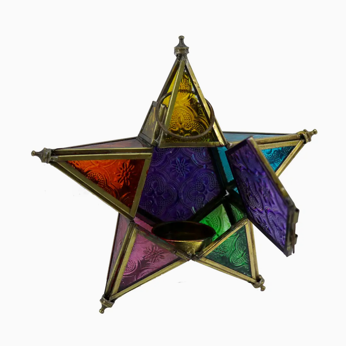 Iron and Glass Star Lantern