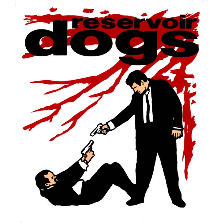 Reservoir Dogs Mr White & Mr Pink Logo Sticker