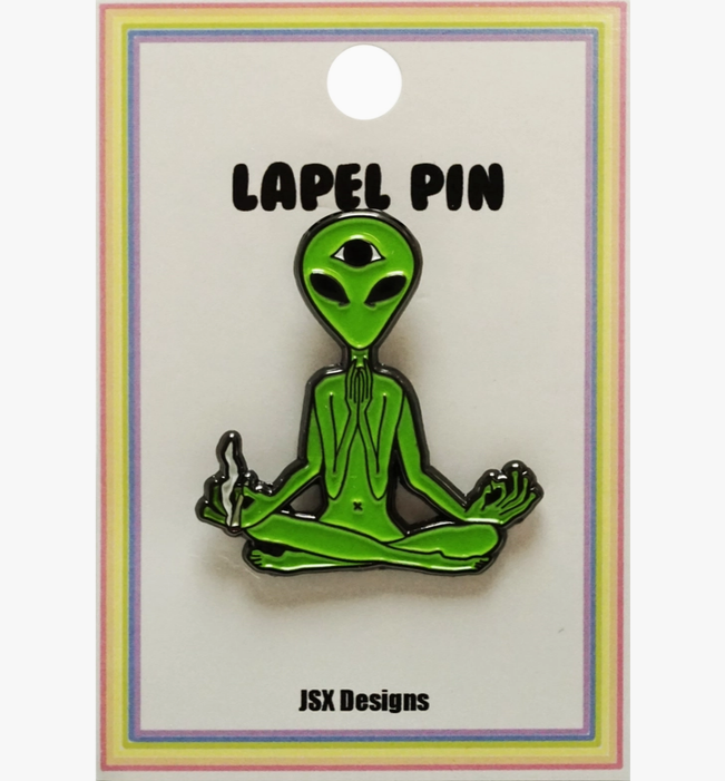 Alien Third Eye Zen Enamel Pin