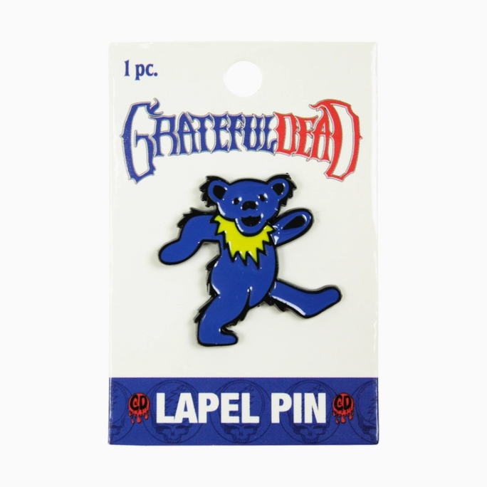 Grateful Dead Blue Jerry Bear Enamel Pin
