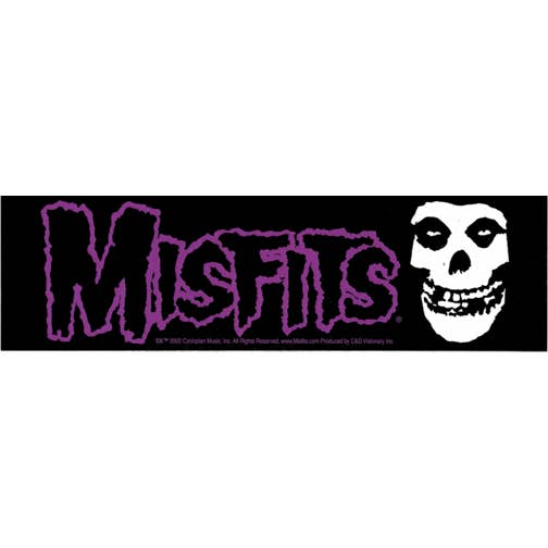 Misfits Purple Logo With Skull Sticker