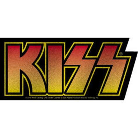 Kiss Glittery & Shimmery Logo Sticker