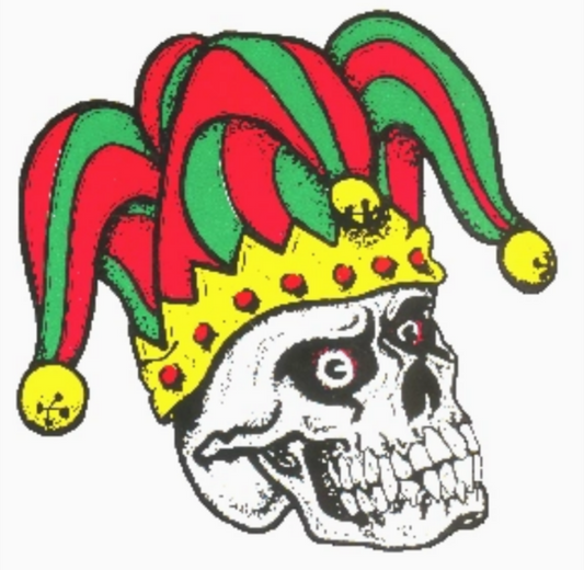 Skull With Jester Hat Sticker