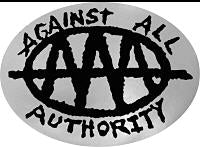 Against All Authority Reflective Logo Sticker