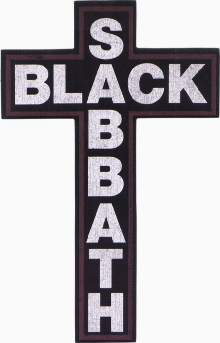 Black Sabbath Cross Logo Sticker