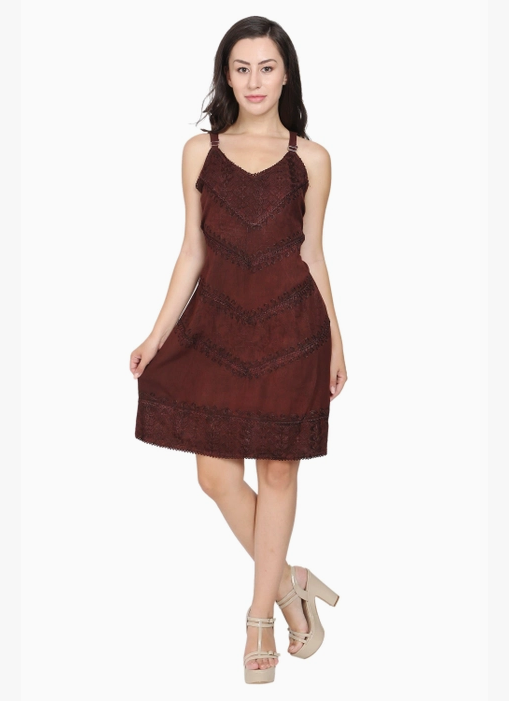 Women's Straight Fit Tiered Dress
