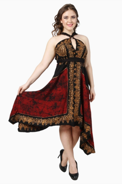 Women's Batik Wrap Dress