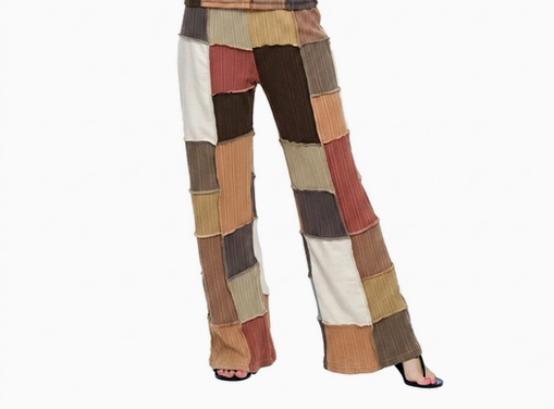 Women's Multilcolored Patchwork Pants