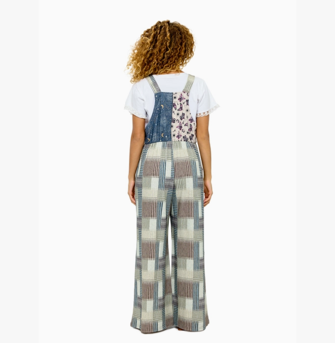 Women's Celestial Patchwork Overalls
