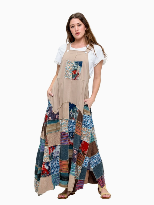 Women's Overall Multicolor Maxi Dress