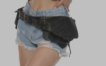 Leather Leaf Pixie Belt Bag