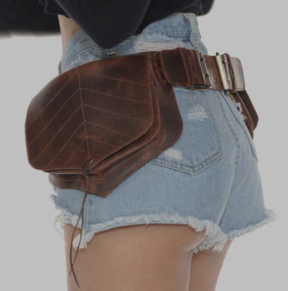 Leather Leaf Pixie Belt Bag