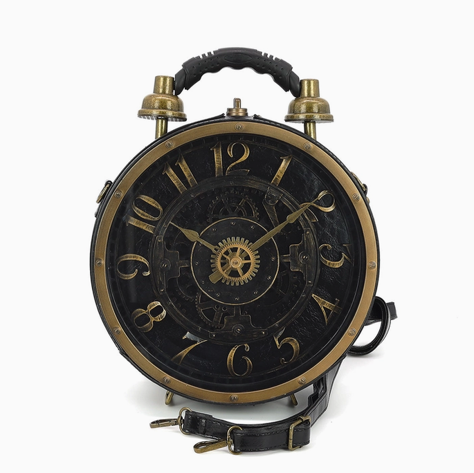 Vintage Vinyl Clock Bag