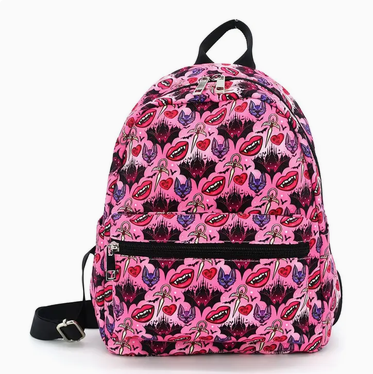 Vampire Smile and Bat Mini Backpack