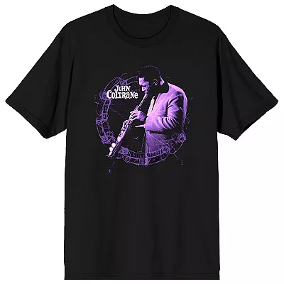 Discontinued Men's John Coltrane Purple Photo T-Shirt