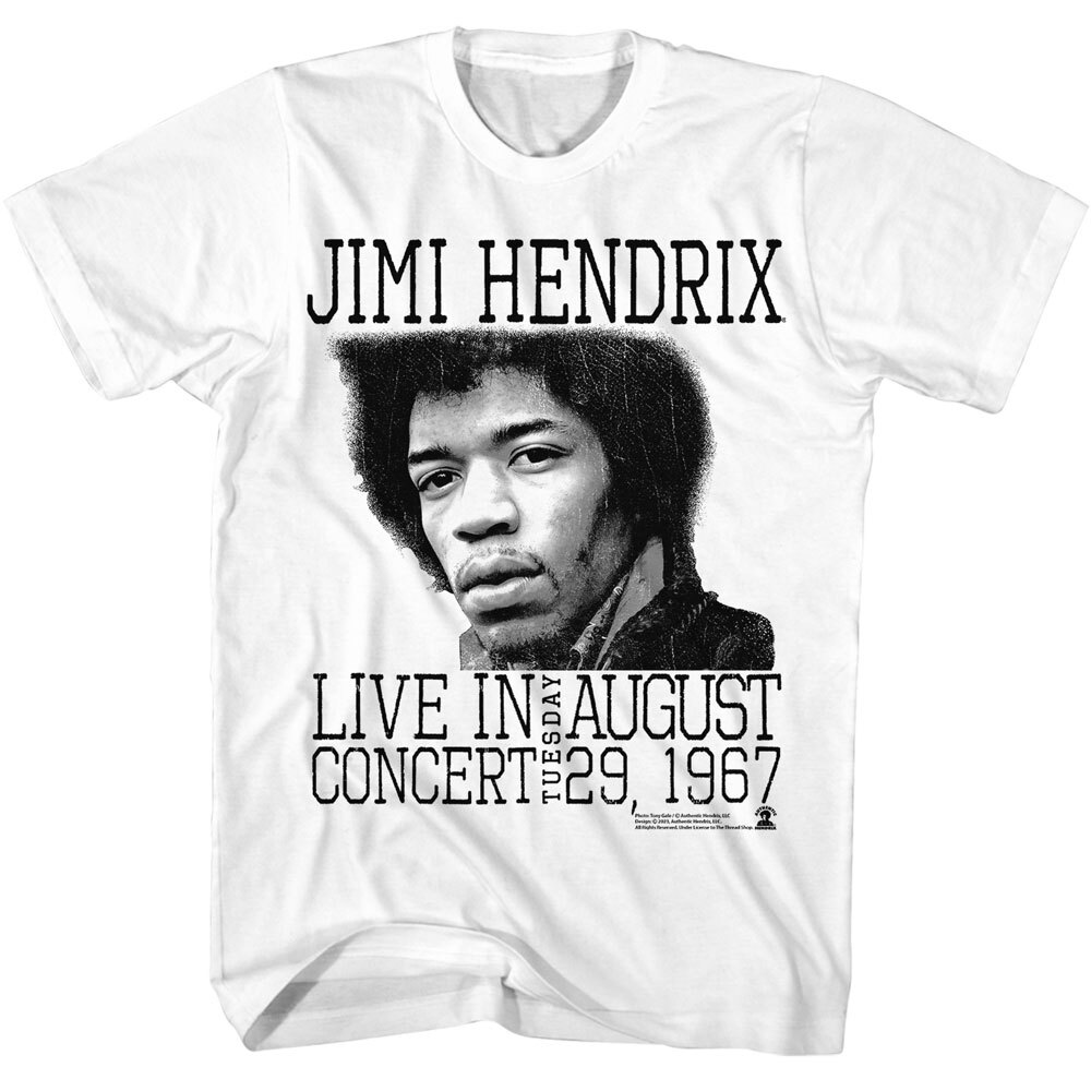 Discontinued Men's Jimi Hendrix Live in Concert T-Shirt