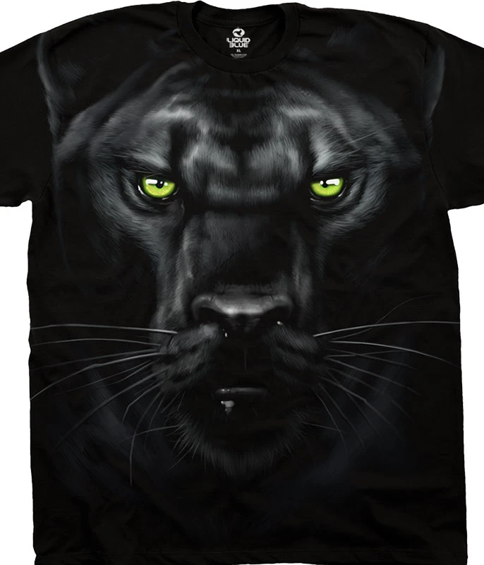Discontinued Men's Majestic Panther Face T-Shirt