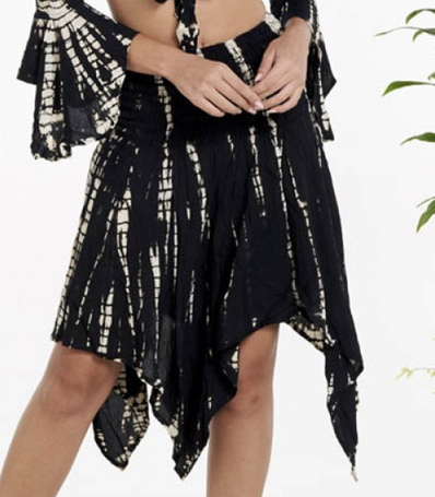 Women's Rayon Tie-Dye Pointed Skirt