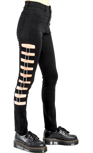 Women's Side Buckle Open Leg Tripp NYC Pants
