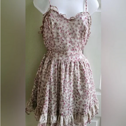 Women's Tripp NYC Ruffled Strap Skull Print Mini Dress