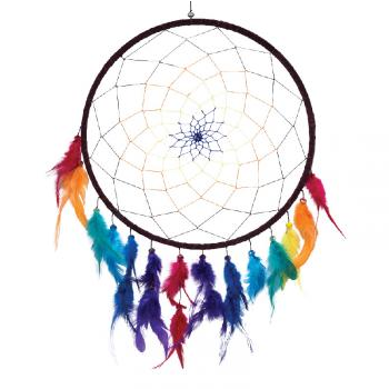 Large Single Chakra Beaded Rainbow Dream Catcher