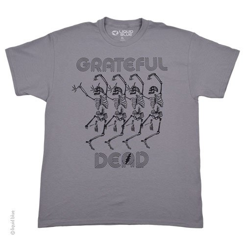 Men's Grateful Dead 4 Grey Skeletons Marquee T-Shirt