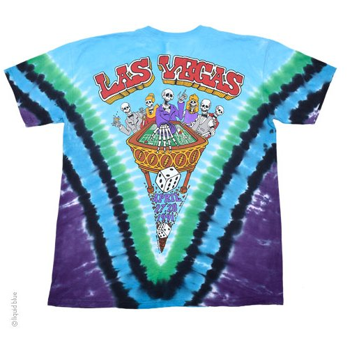 Men's Grateful Dead Gambler Skeleton Tie-Dye T-Shirt