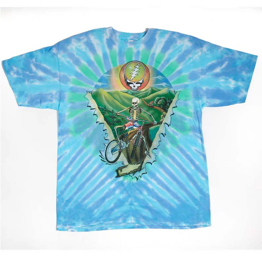 Men's Grateful Dead  Cosmic Charlie Vermont Biker Tie-Dye T-Shirt
