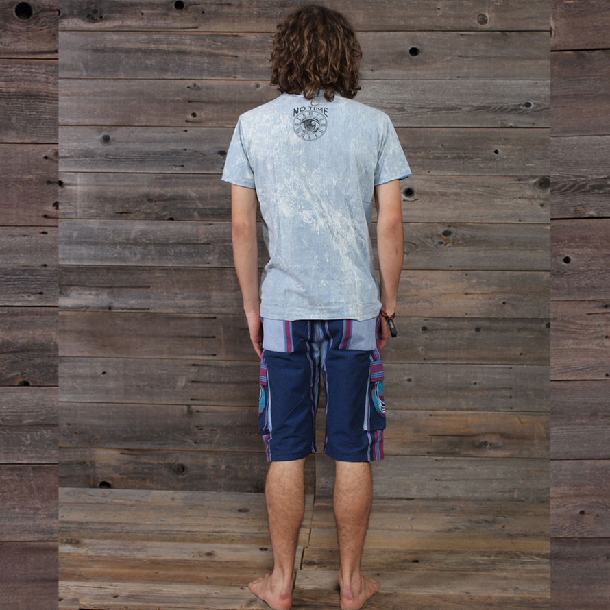 Cotton Khadar Grateful Dead Men's Patchwork Shorts with Tonal SYF Embroidery