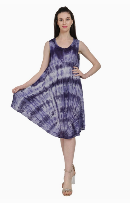 Women's Tie Dye Beach Umbrella Dress