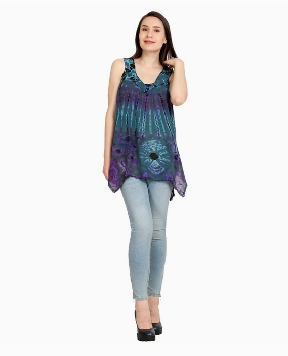 Women's Tie-Dye Long Tank Top