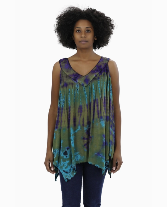 Women's Tie-Dye Long Tank Top