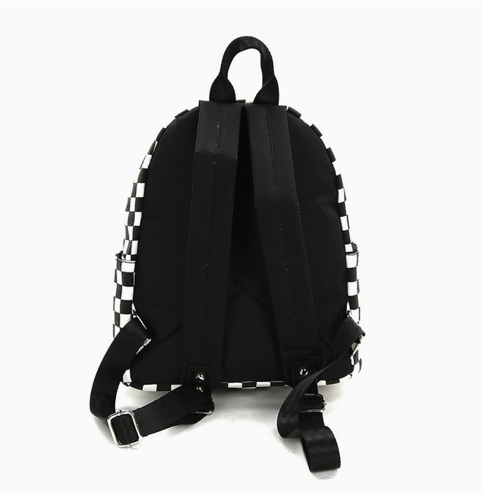 Black & White Checkerboard Mini Backpack