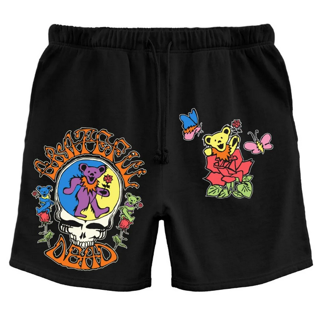Unisex Grateful Dead Bears and Roses Shorts