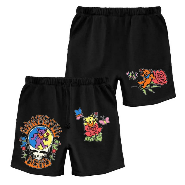 Unisex Grateful Dead Bears and Roses Shorts