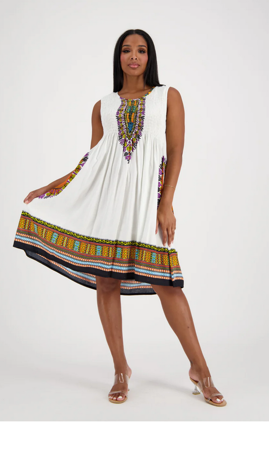 Dashiki Print Tank Dress