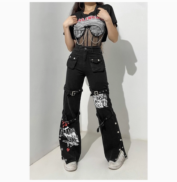 Women's Low Waist Bondage Jeans