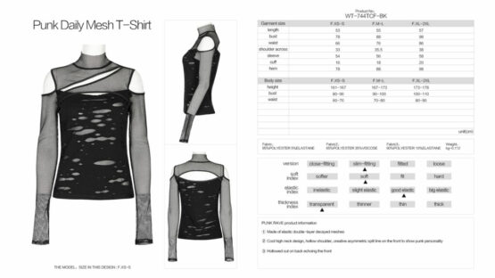 Women's Punk Mesh Top