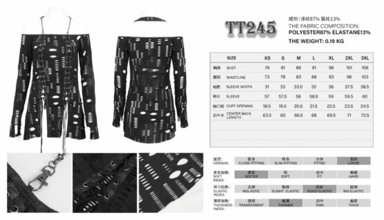 Women's Hole Knitted Long Sleeve Top