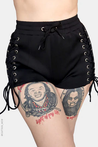 Women's Nylon Spandex Gothic Mira Corset Swim Shorts