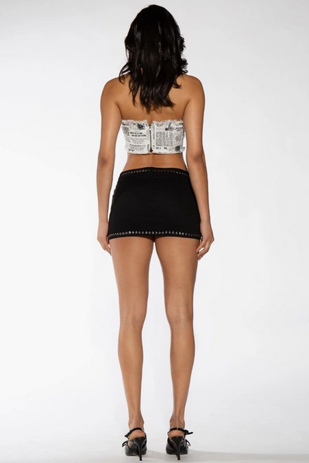 Women's Low Rise Micro Studded Mini Skirt