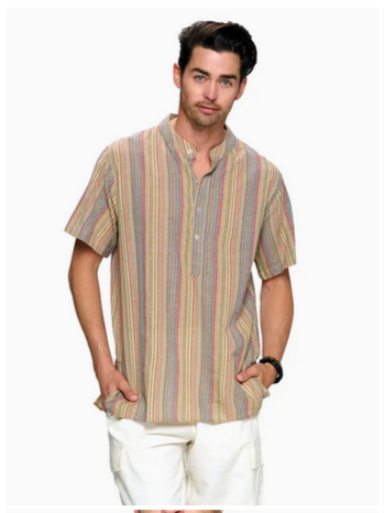 Men's Striped Kurta