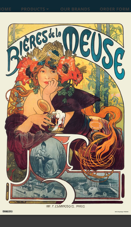 Mucha - Bieres de la Meuse Art Print